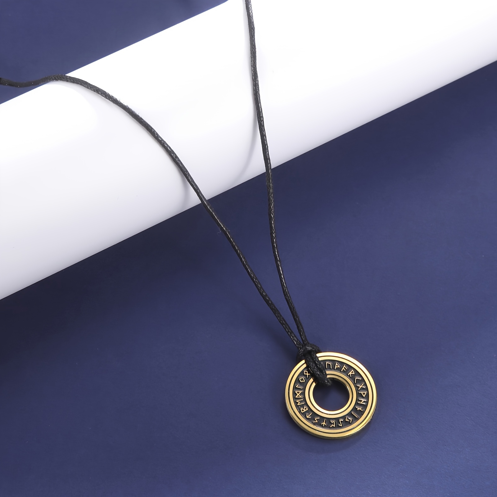 Women's Retro Norse Rune Stainless Steel Pendant Necklace, Gift Idea